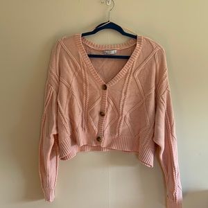 WORN ONCE Cropped pink cardigan💕💞